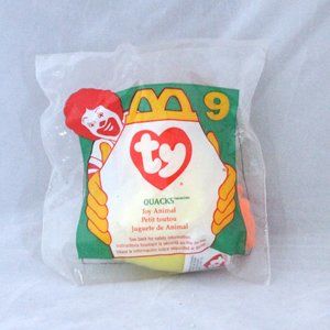 Mc Donald's Ty Teenie Beanie Babies Quacks The Duck Sealed Pkg